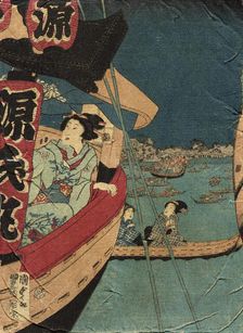 Boating on the Sumida River, c1860. Creator: Utagawa Kunisada II