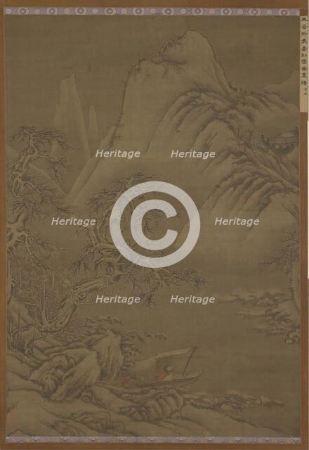 Boating on a Snowy River, Ming dynasty, 16th century. Creator: Unknown.