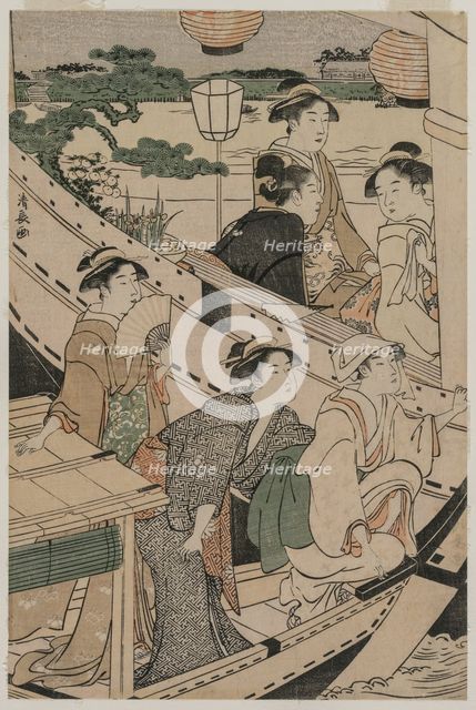 Boating Party on the Sumida River, 1789. Creator: Torii Kiyonaga (Japanese, 1752-1815).