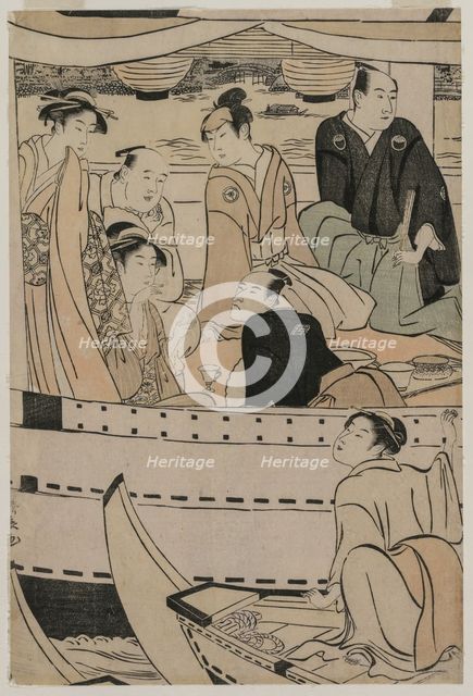 Boating Party on the Sumida River, 1789. Creator: Torii Kiyonaga (Japanese, 1752-1815).