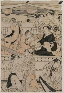 Boating Party on the Sumida River, 1789. Creator: Torii Kiyonaga (Japanese, 1752-1815)