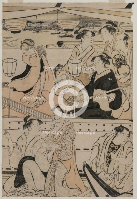 Boating Party on the Sumida River, 1789. Creator: Torii Kiyonaga (Japanese, 1752-1815).