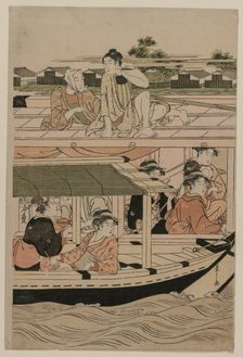 Boating Party on the Sumida River, late 1780s. Creator: Ch?bunsai Eishi (Japanese, 1756-1829)