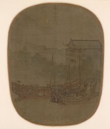 Boats at Anchor, 1150 - 1200. Creator: Unknown