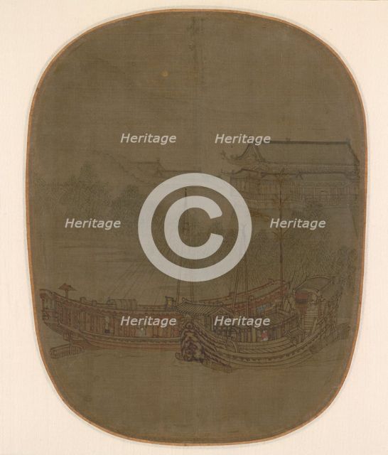 Boats at Anchor, 1150 - 1200. Creator: Unknown.