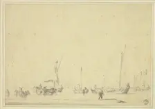Boats at Anchor, n.d. Creator: Willem van de Velde the Younger