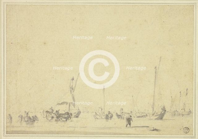 Boats at Anchor, n.d. Creator: Willem van de Velde the Younger.