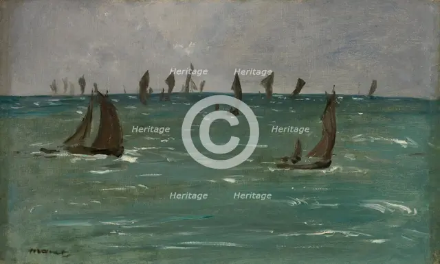 Boats at Berck-sur-Mer, 1873. Creator: Edouard Manet (French, 1832-1883).