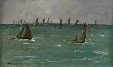 Boats at Berck-sur-Mer, 1873. Creator: Edouard Manet (French, 1832-1883)