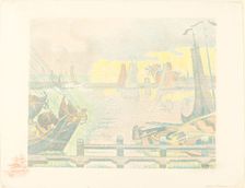 Boats at Flushing (Bateaux à Flessingue), 1895. Creator: Paul Signac