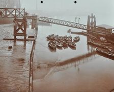 Boats at Limehouse Pier, Poplar, London, 1908