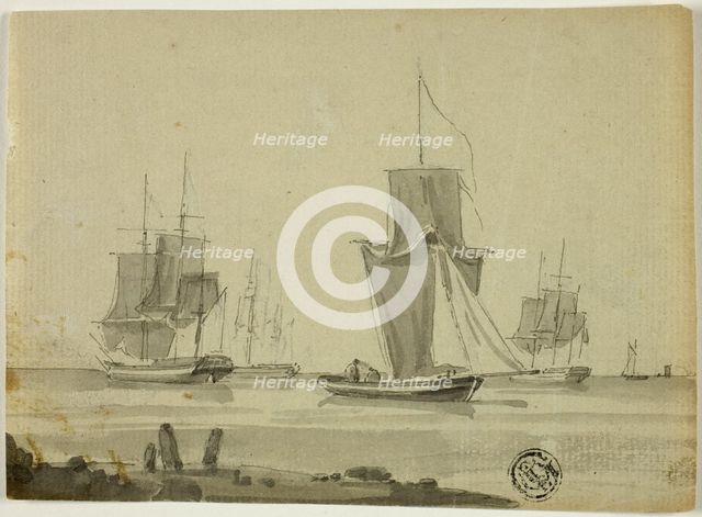 Boats at Sea, c.1800. Creator: Unknown.