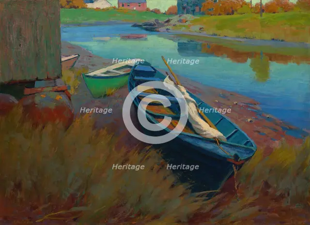 Boats at Rest, c. 1895. Creator: Arthur Wesley Dow.