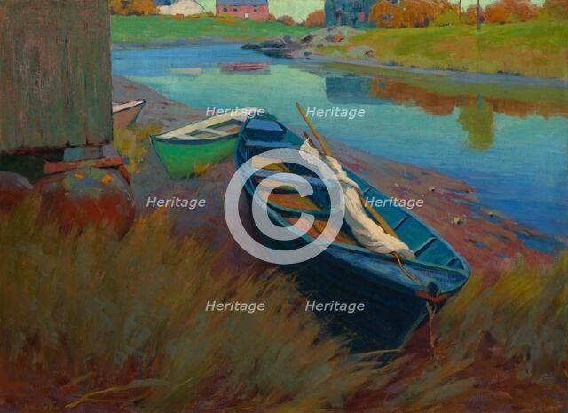 Boats at Rest, c. 1895. Creator: Arthur Wesley Dow.