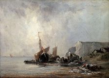 Boats at the Normandy Shore 1823. Artist: Richard Parkes Bonington