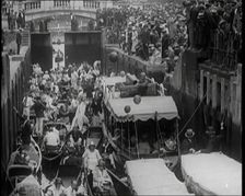 Boats Gathering at Boulter's Lock, 1921. Creator: British Pathe Ltd