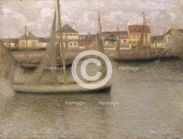 'Boats, Heyst', 1900. Creator: Henri Eugene Le Sidaner.