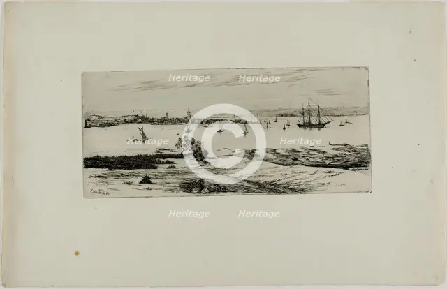 Boats in a Harbor, n.d. Creator: Edwin Edwards.