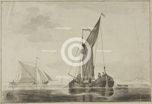 Boats in a Limpid Sea, n.d. Creator: Johannes Christianus Schotel.