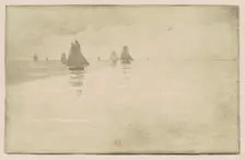 Boats in a Morning Fog, c. 1887. Creator: Henri-Charles Guerard