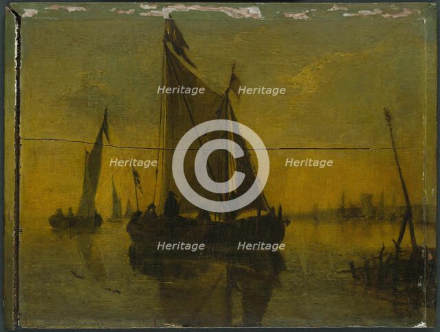 Boats in an Estuary, 17th century. Creator: Unknown.