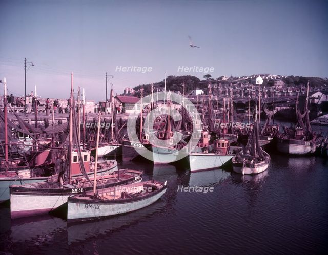 Boats in Brixham Harbour, Devon, c1955. Creator: Arthur Charles Kirby Ware.