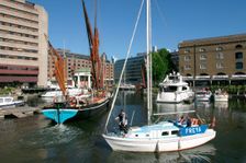 Boats in St Katherine's Dock, London. Creator: Peter Thompson
