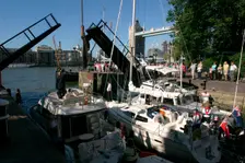Boats in St Katherine's Lock, London. Creator: Peter Thompson