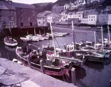 Boats in Polperro Harbour, Cornwall, c1955. Creator: Arthur Charles Kirby Ware