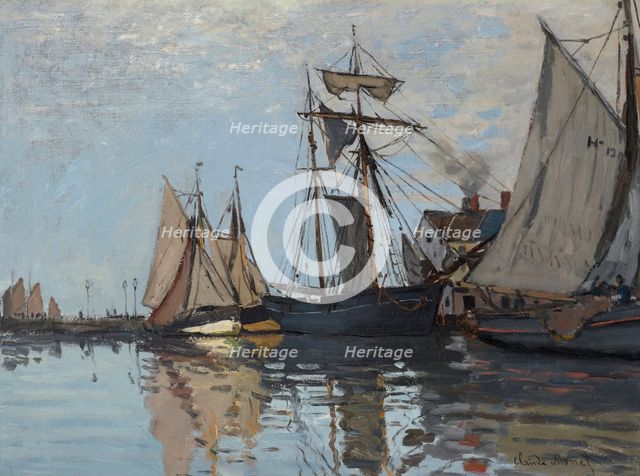 Boats in the port of Honfleur, 1866. Creator: Monet, Claude (1840-1926).