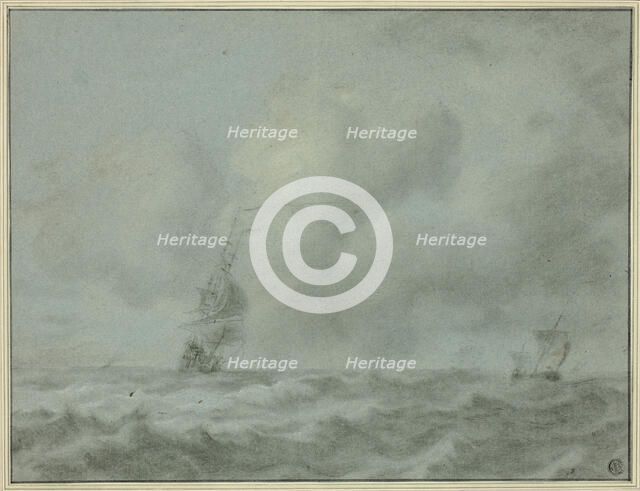 Boats on Ocean, n.d. Creator: Jan van Goyen.