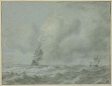 Boats on Ocean, n.d. Creator: Jan van Goyen
