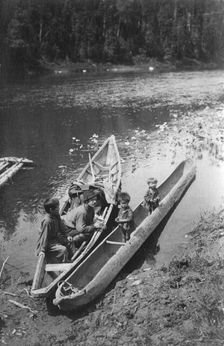 Boats on the Mrassu River, 1913. Creator: GI Ivanov