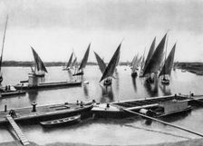 Boats on the Nile, Cairo, Egypt, c1920s