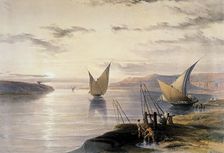 Boats on the Nile c1838-1839. Artist: David Roberts