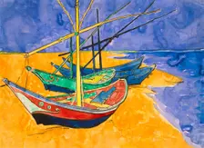 Boats on the Beach of Les-Saintes-Maries 1888. Artist: Vincent van Gogh