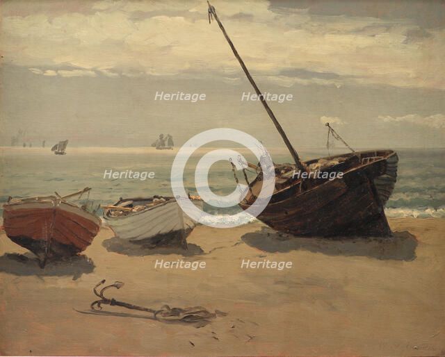 Boats on the beach. Skagen, 1855-1913.
 Creator: Wilhelm Xylander.