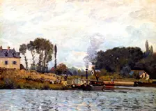 Boats on the Canal 1873. Artist: Alfred Sisley