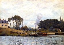 Boats on the Canal 1873. Artist: Alfred Sisley