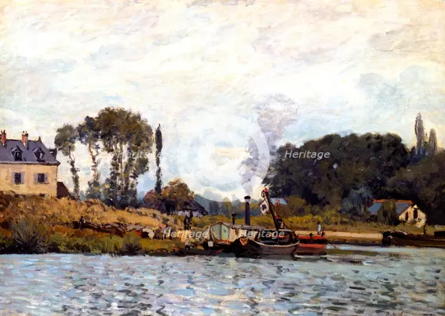 'Boats on the Canal', 1873. Artist: Alfred Sisley
