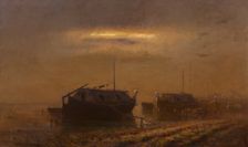 Boats on the Danube, 1905. Creator: Ferdinand Katona