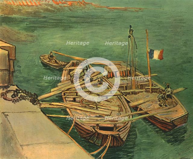 'Boats on the Rhône', August 1888, (1947). Creator: Vincent van Gogh.