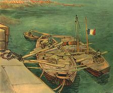 Boats on the Rhône August 1888, (1947). Creator: Vincent van Gogh