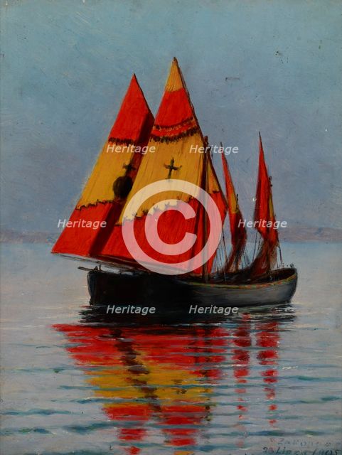 Boats on the Sea, July 23, 1905. Creator: Stanislaw Witkiewicz.
