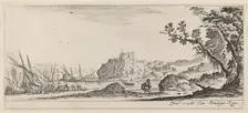Boats on the Seashore, in or before 1647. Creator: Stefano della Bella