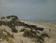 Boats on the Shore, 1870. Creator: Berndt Lindholm