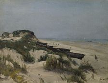 Boats on the Shore, 1870. Creator: Berndt Lindholm