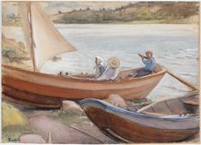 Boats on the shore, 1902. Creator: Magnus Enckell
