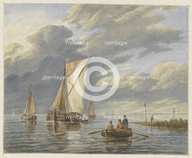 Boats on the water, 1849-1917. Creator: Matthijs Maris.