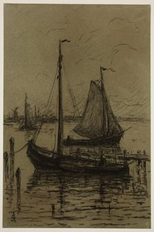 Boats on the Zuiderzee, between 1860 and 1924. Creator: Carel Nicolaas Storm